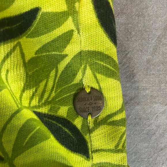 Scotch & Soda Men tshirt Medium pineapple tropical summer green yellow beach - Picture 5 of 5